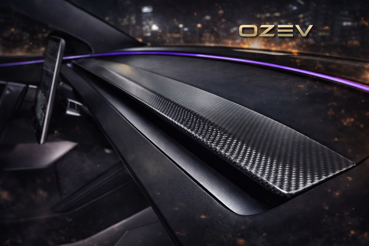 Real Carbon Fibre Replacement Dashboard Cover for Model 3 Highland / Model Y Juniper