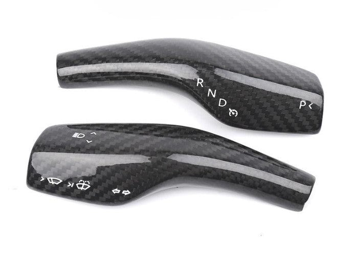 Real Carbon Fibre Gear Shift Cover -- Turn Signal Stalk Covers