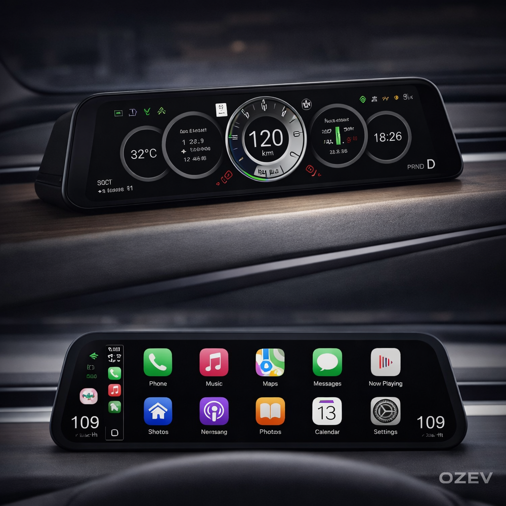 OZEV 9.6 Inch Instrument Cluster Dashboard Display for Model 3/Y
