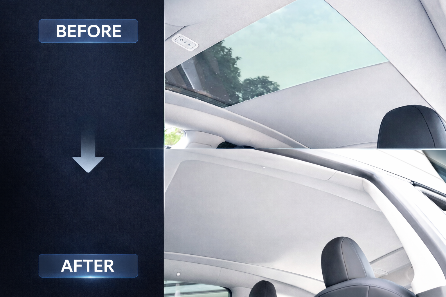 Automatic Retractable Roof Sunshade for Tesla Model 3/Y