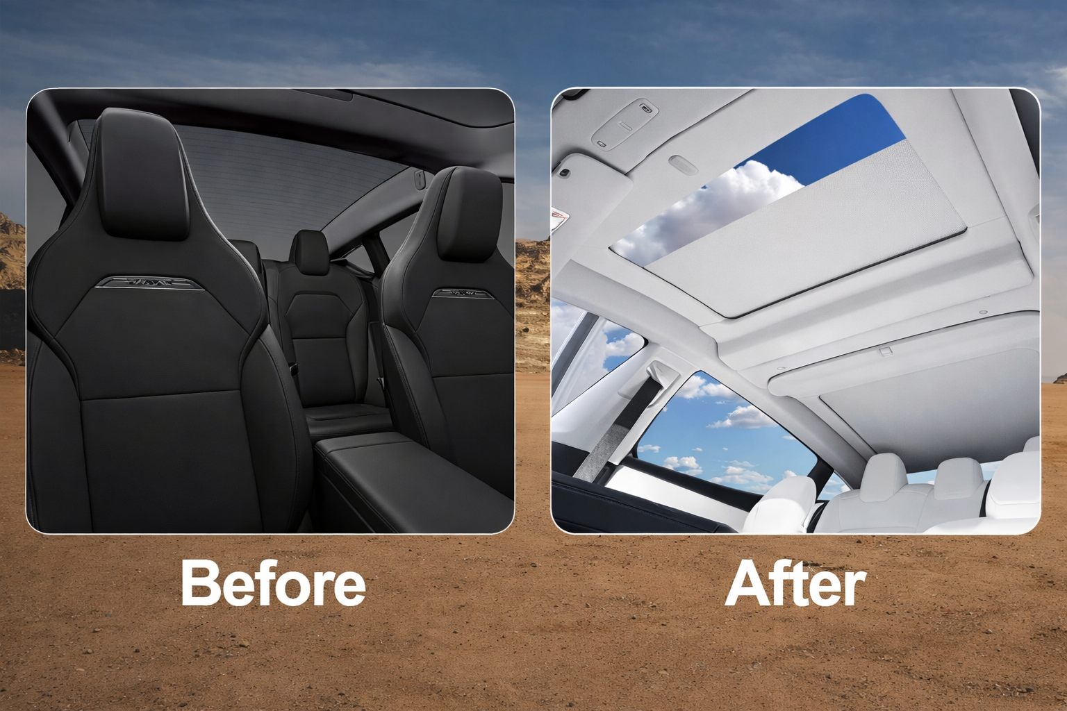 Automatic Retractable Roof Sunshade for Tesla Model 3/Y